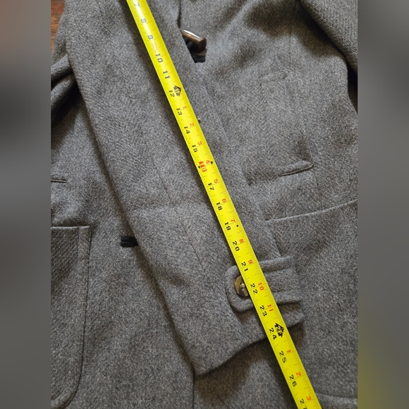 Banana Republic Gray Wool Blend Zip Up Collar Jacket Medium - Picture 9 of 12